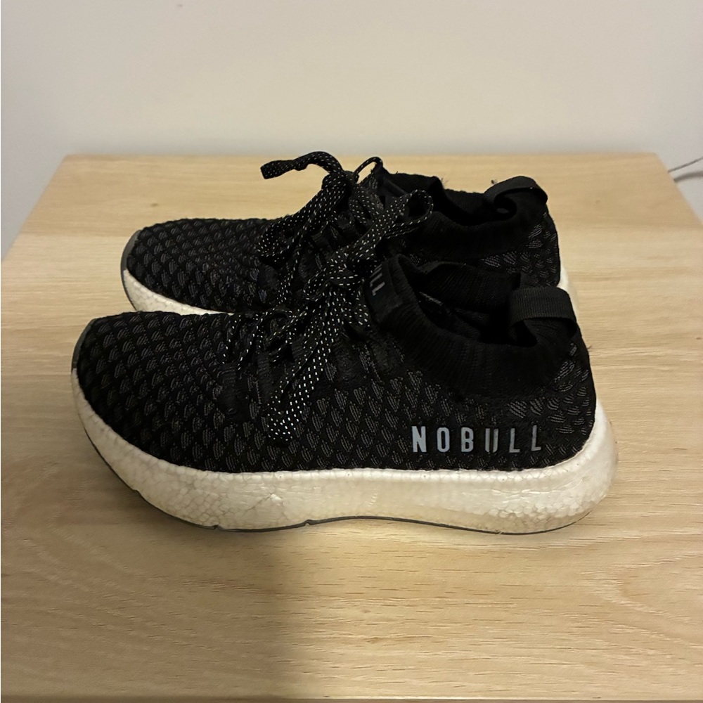 NOBULL Black and White Knit Trainers